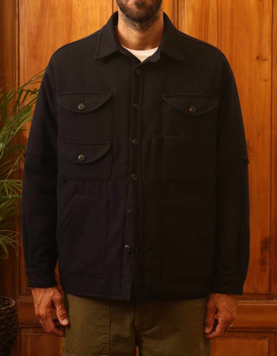 M POLK JACKET EAST HARBOUR SURPLUS NAVY/MILITARY GREEN