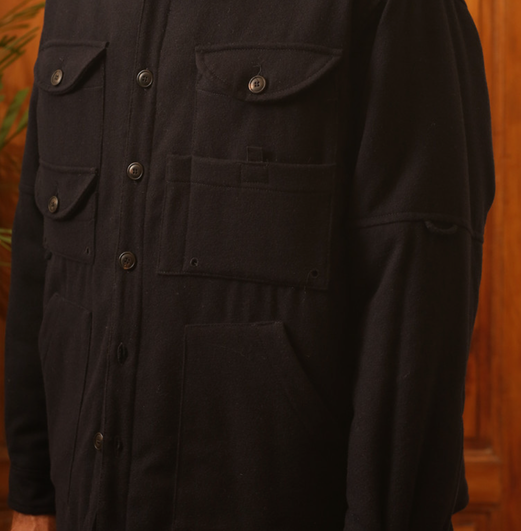M POLK JACKET EAST HARBOUR SURPLUS NAVY/MILITARY GREEN