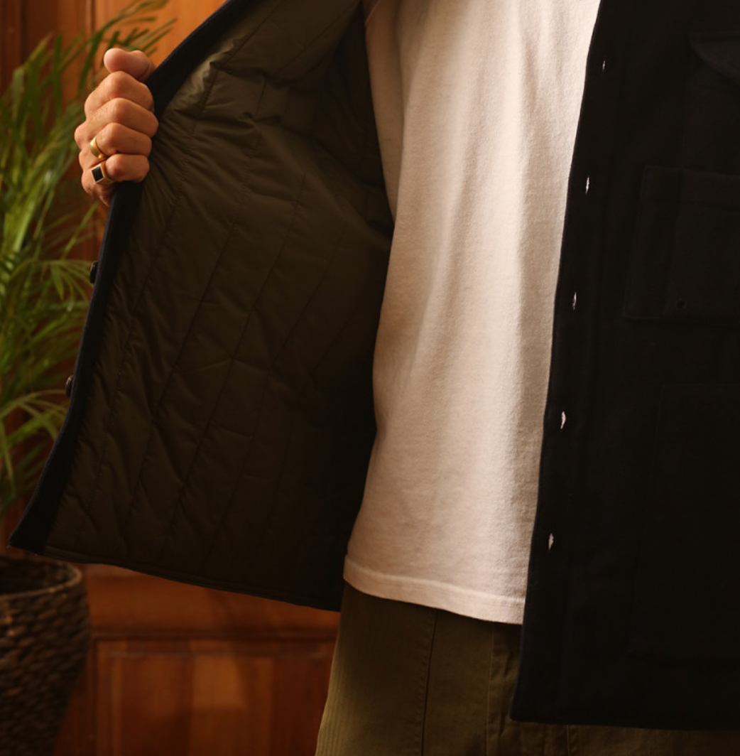 M POLK JACKET EAST HARBOUR SURPLUS NAVY/MILITARY GREEN