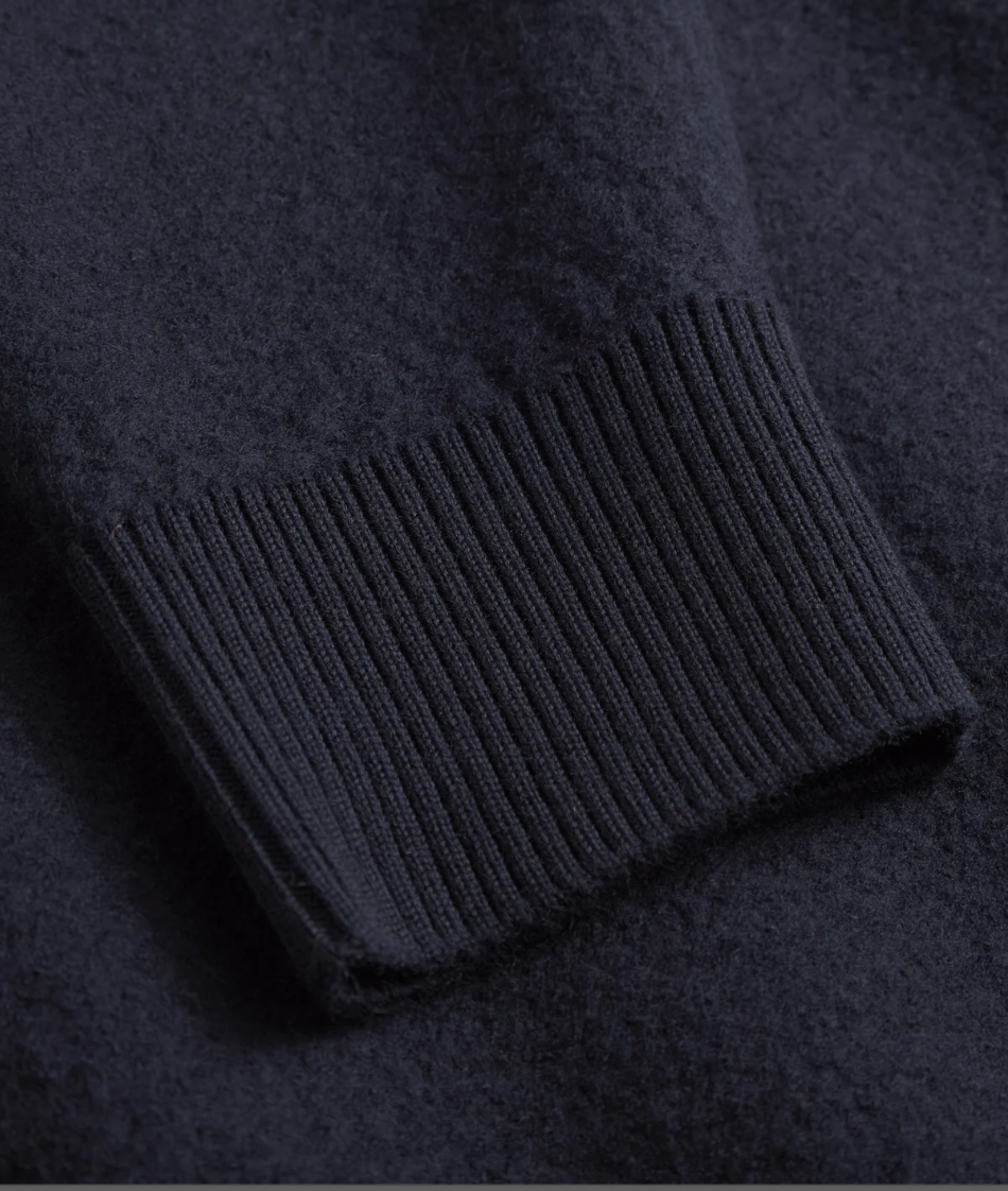 M Rom Boiled Wool Crewneck - KNIT - NORSE PROJECTS - Dark Navy