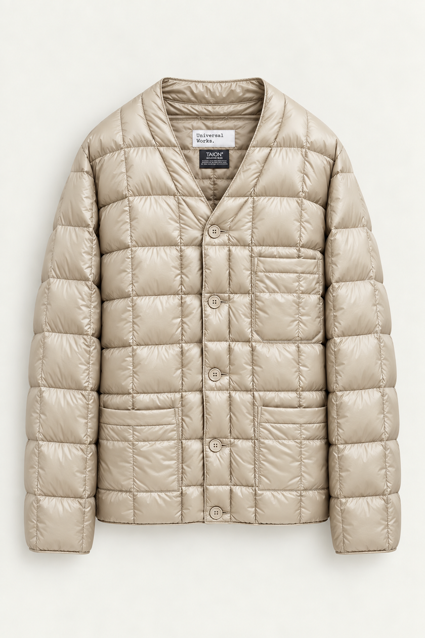 DOWN CARDIGAN - UNIVERSAL WORKS x TAION