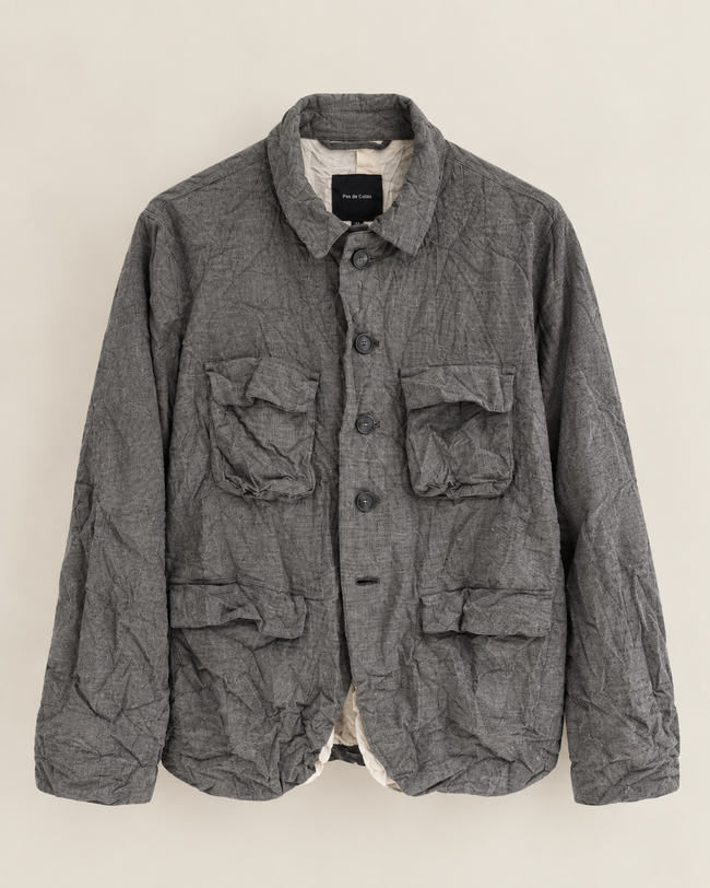 WRINKLE POCKET JACKET GREIGE - PAS DE CALAIS