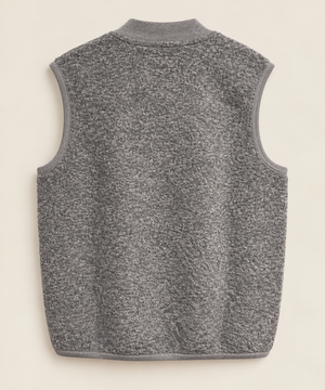 Zip Waistcoat Wool Fleece - UNVIVERSAL WORKS