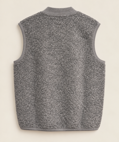 Zip Waistcoat Wool Fleece - UNVIVERSAL WORKS