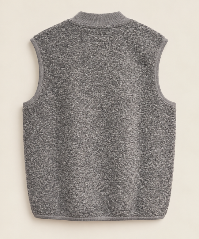 Zip Waistcoat Wool Fleece - UNVIVERSAL WORKS