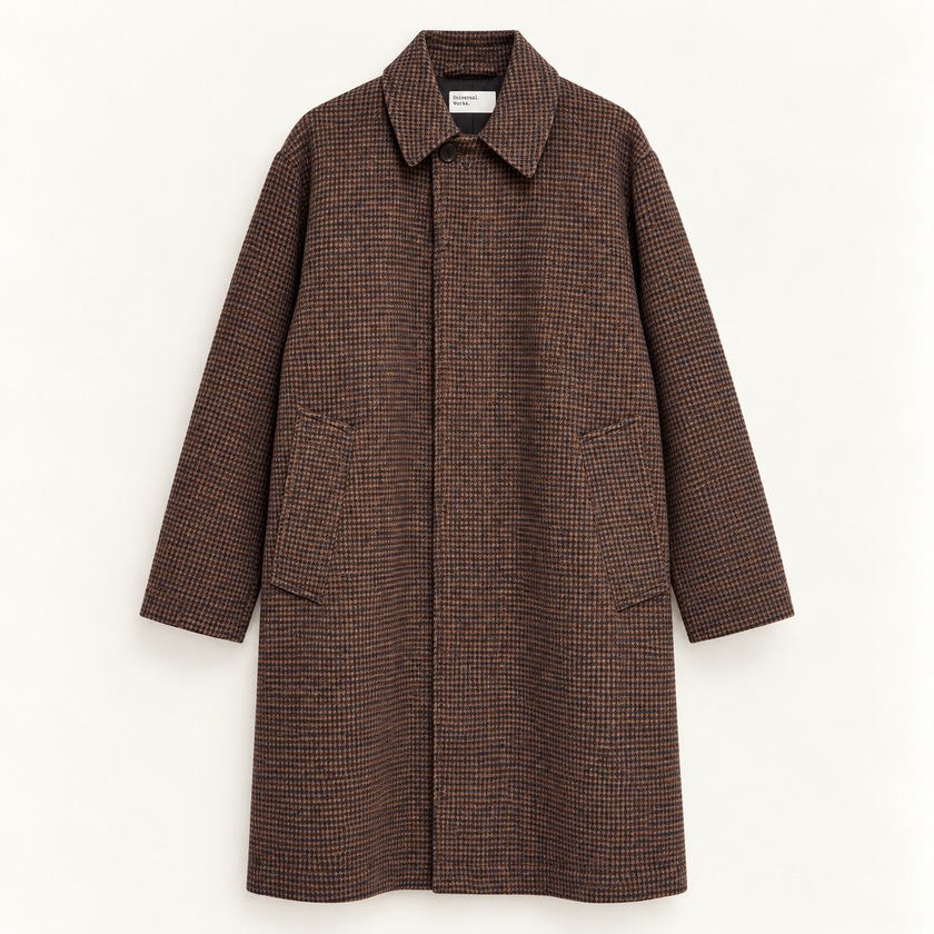 Wool Tweed Mix Stan Coat - UNIVERSAL WORKS