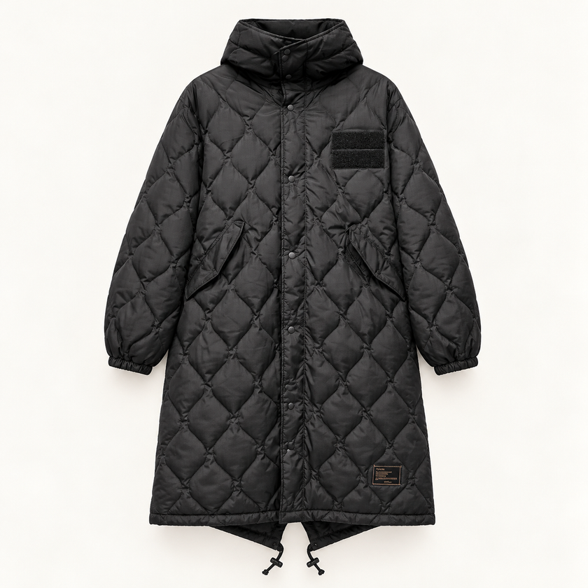 DOWN MOD PARKA - UNIVERSAL WORKS x TAION - BLACK