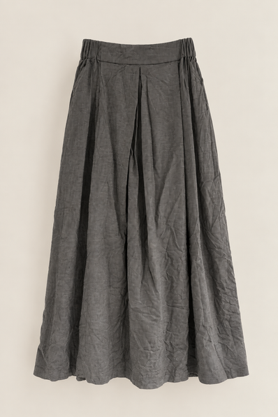 WRINKLE SKIRT - GREIGE - PAS DE CALAIS