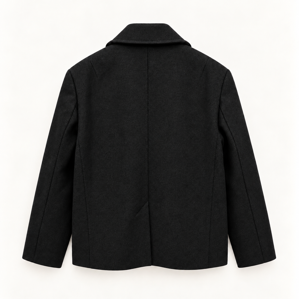 BLACK WOOL PEACOAT JACKET - PS PAUL SMIH