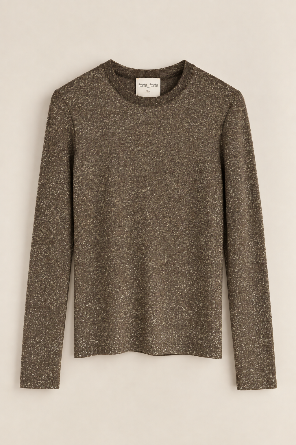 Lurex jersey crew neck T-shirt - FORTE FORTE
