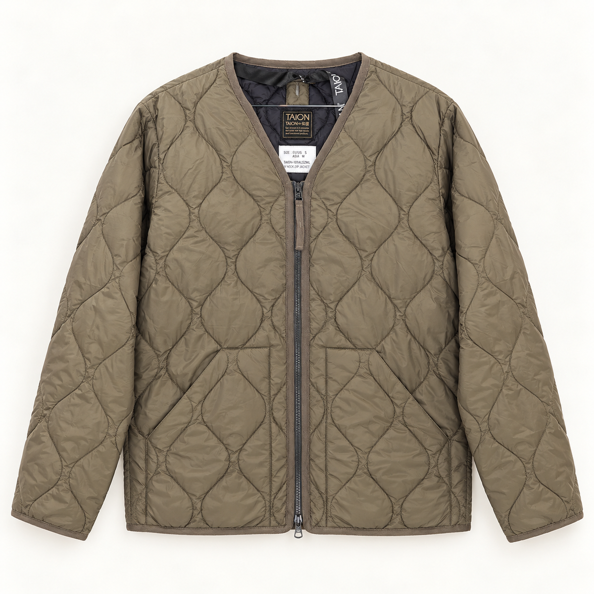 MILITARY V NECK W-ZIP DOWN JKT (Soft Shell) - TAION