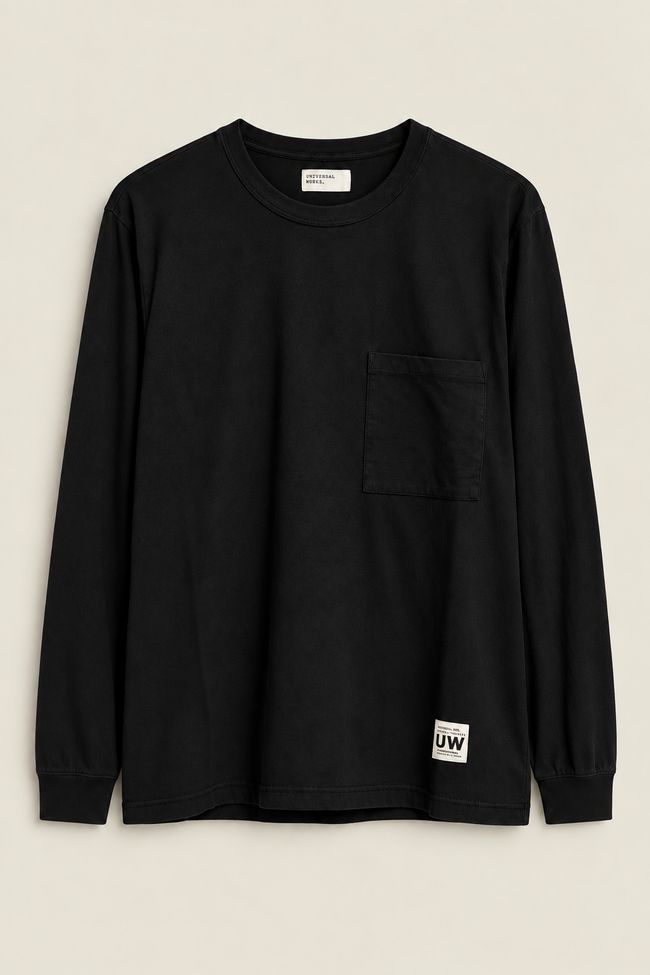 SINLGE LONG SLEEVE T-SHIRT POCKET TEE - UNIVERSAL WORKS