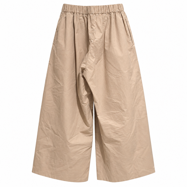 COTTON ELASTICATED WAIST PANTS - APUNTOB