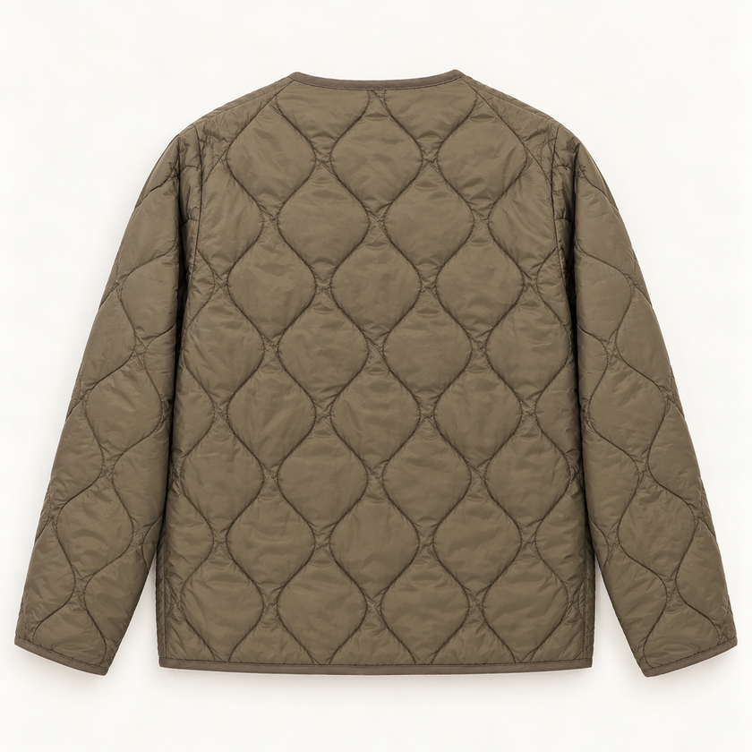 MILITARY V NECK W-ZIP DOWN JKT (Soft Shell) - TAION