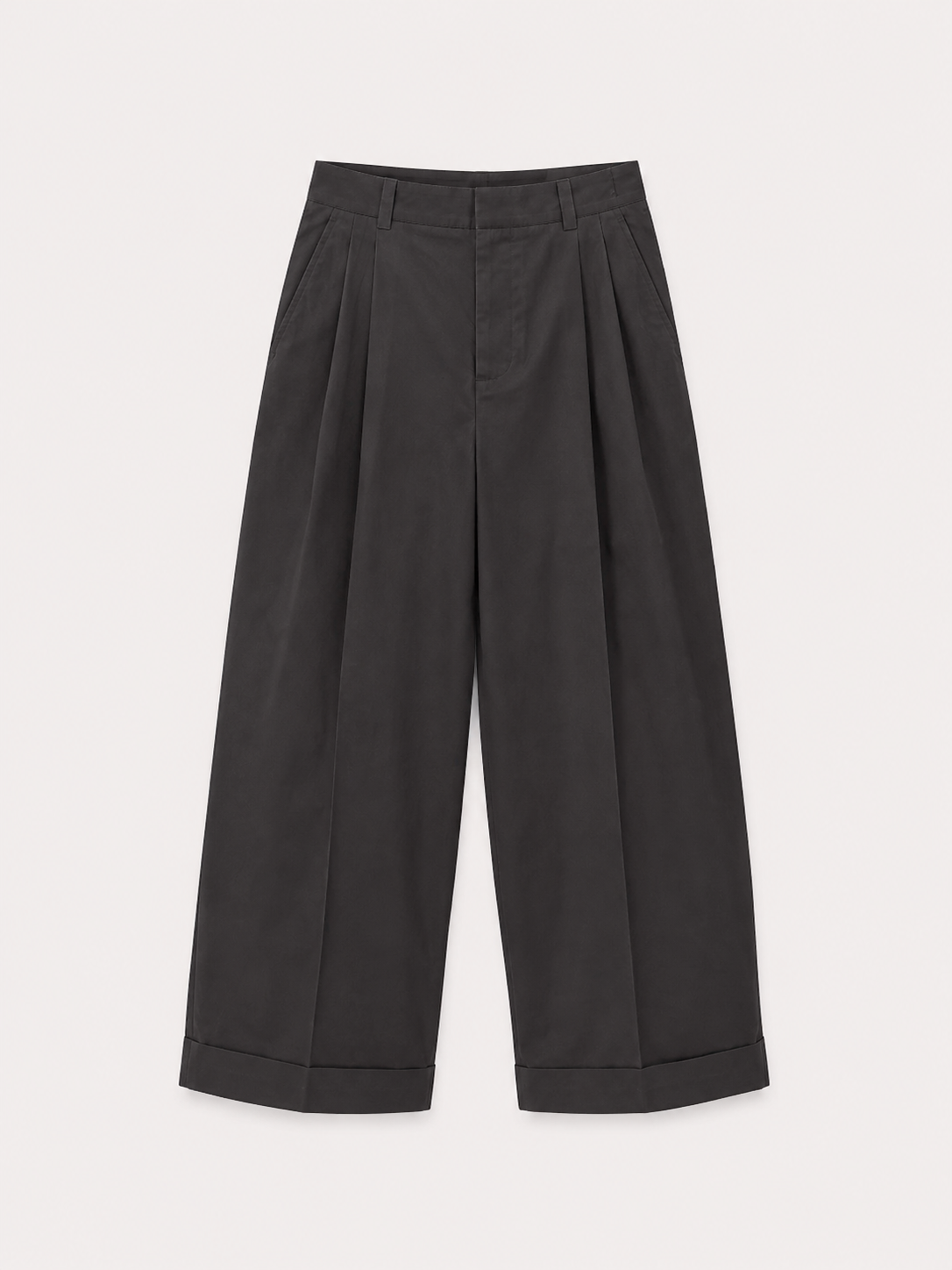 WATSON PLEATED POPLIN TROUSERS - SOEUR