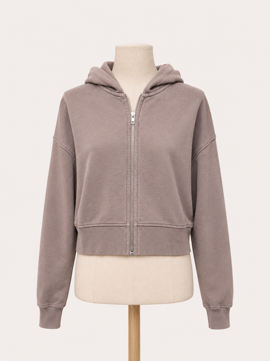 ORGANIC CROP ZIP HOOD - COLORFUL STANDARD