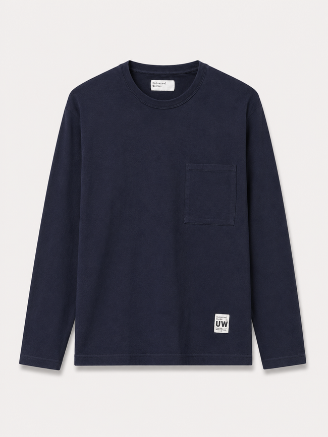 SINLGE LONG SLEEVE T-SHIRT POCKET TEE - UNIVERSAL WORKS