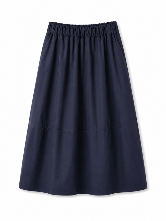 ELASTICATED WAIST MIDI SKIRT - LABO.ART