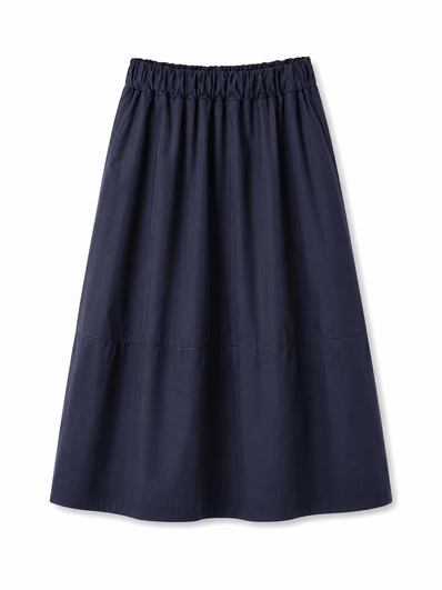 ELASTICATED WAIST MIDI SKIRT - LABO.ART