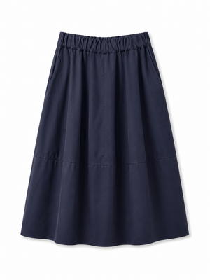 ELASTICATED WAIST MIDI SKIRT - LABO.ART
