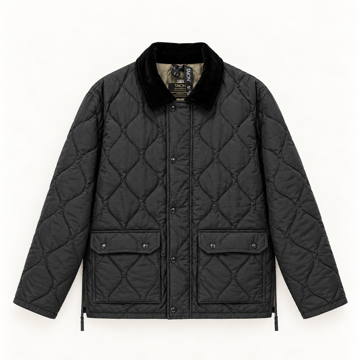 Piumino in stile militare con colletto a camicia - TAION