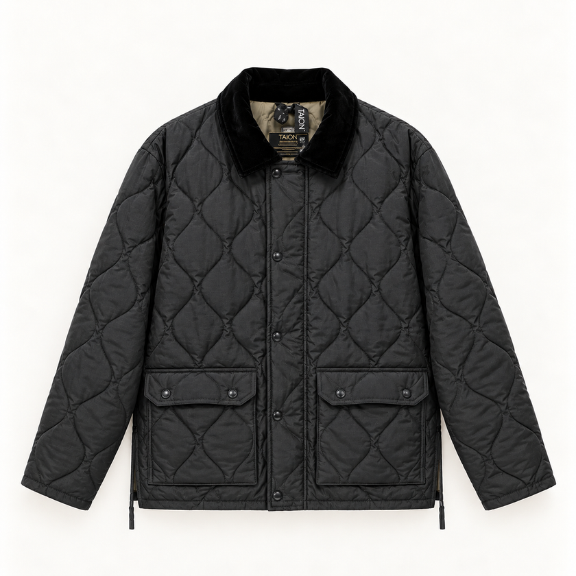 Piumino in stile militare con colletto a camicia - TAION