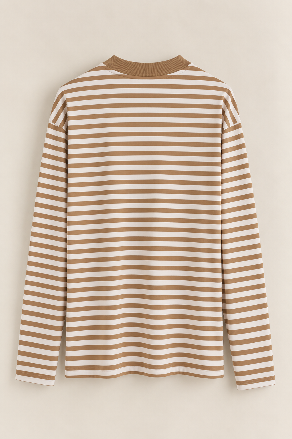 STRIPED LONG SLEEVES HEAVY T-SHIRT - HAVE A GOOD DAY