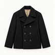 BLACK WOOL PEACOAT JACKET - PS PAUL SMIH