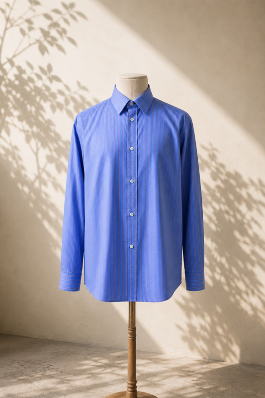 M Espevik Fine Cotton Poplin Oversize Shirt - NORSE PROJECTS - Bel Air Blue