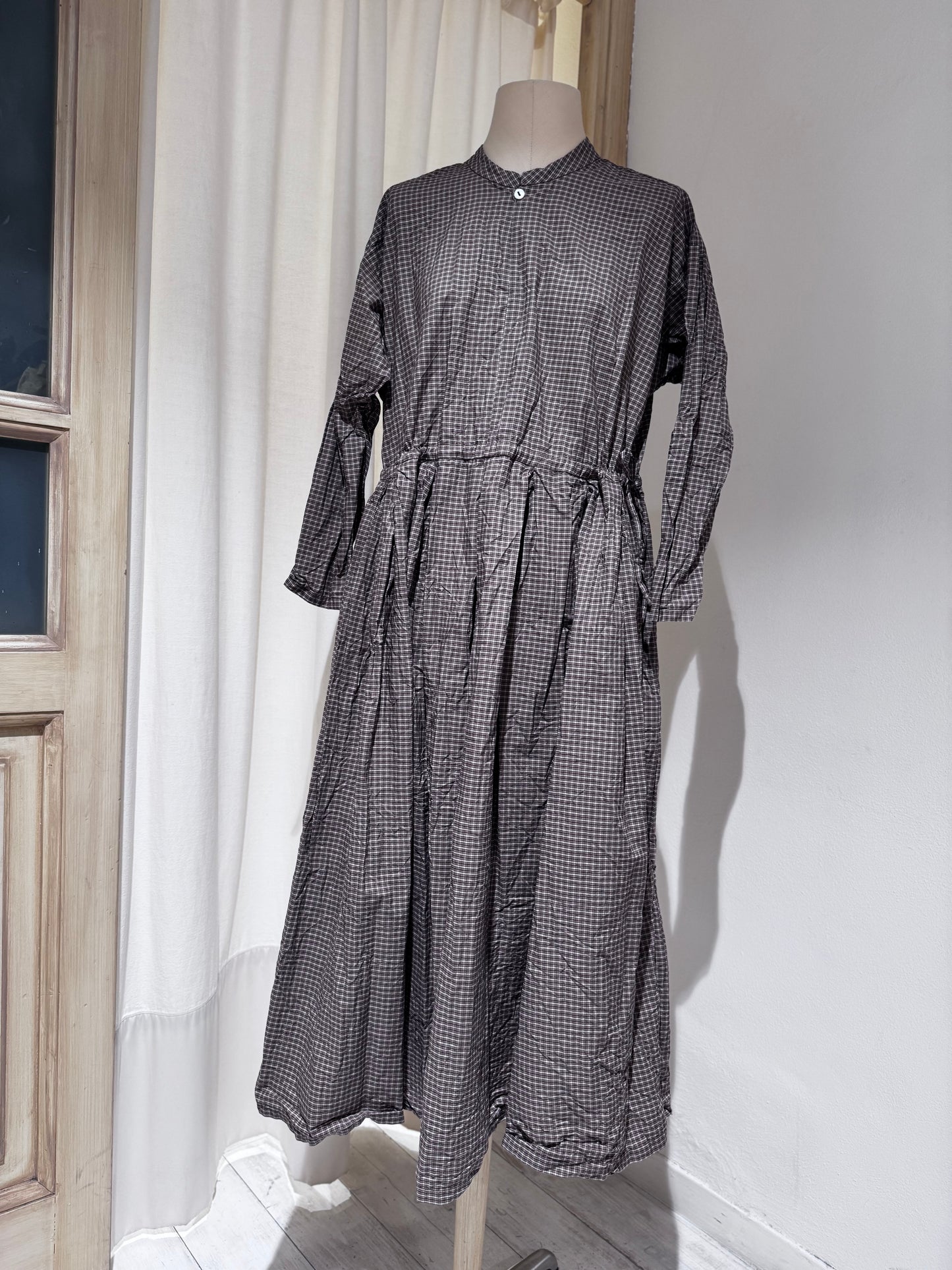 W Long Sleeve Cotton Dress - PAS DE CALAIS Grigio