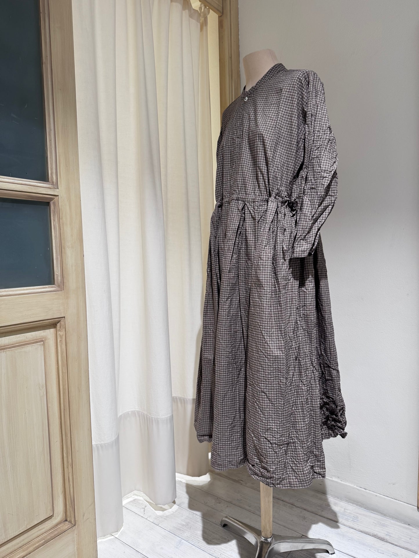 W Long Sleeve Cotton Dress - PAS DE CALAIS Grigio