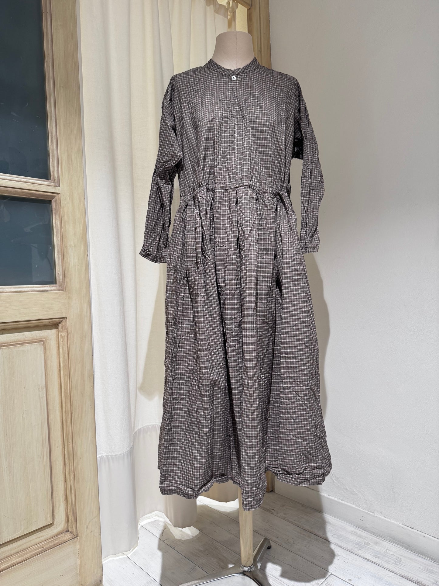 W Long Sleeve Cotton Dress - PAS DE CALAIS Grigio