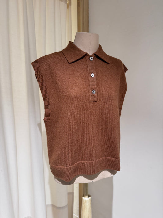 W Oversized Polo Collar - Belle Rose - Monk