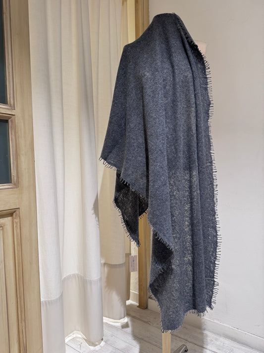 W Pure Cashmere Scarf - MOULETA - Grey