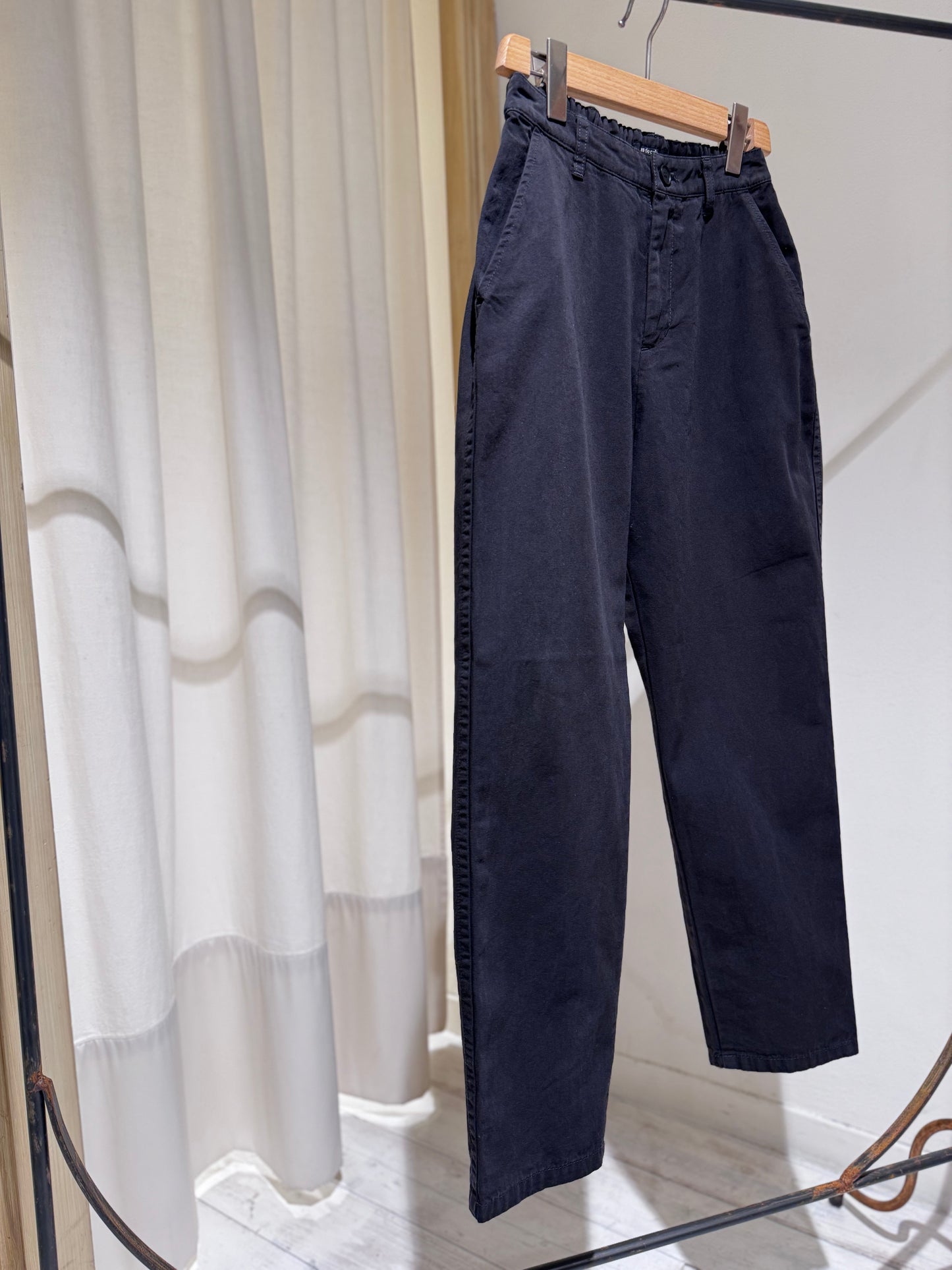 W Cotton Grosgrain Tapered Pant PAS DE CALAIS Dark Brown