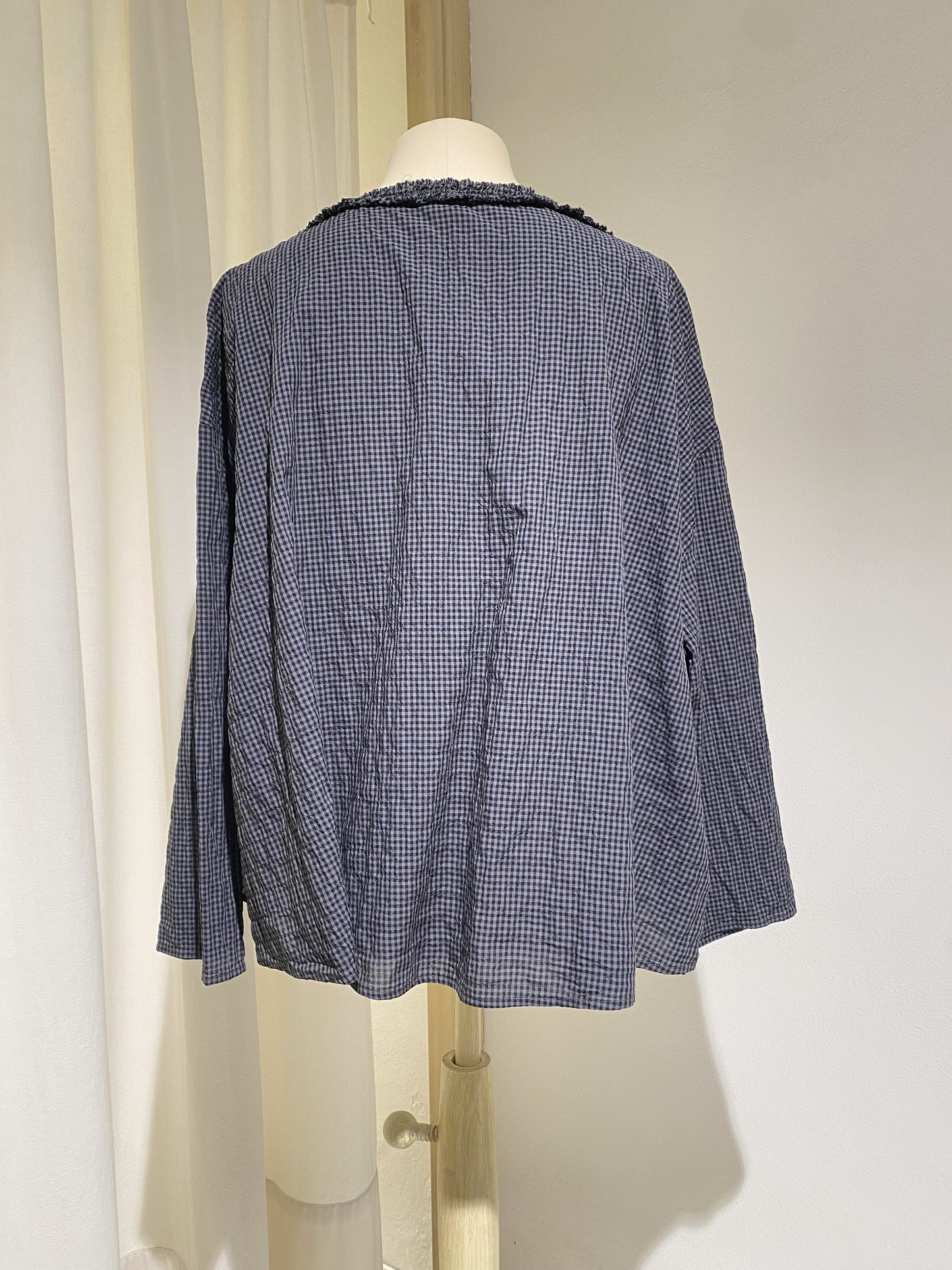 W BLOUSE - APUTNOB - CHECK DARKGREY/BLACK