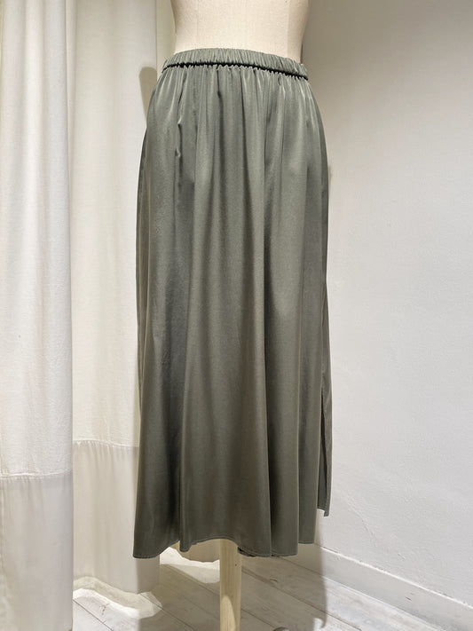 W SILK SKIRT - OLIVE GREEN - FORTE FORTE