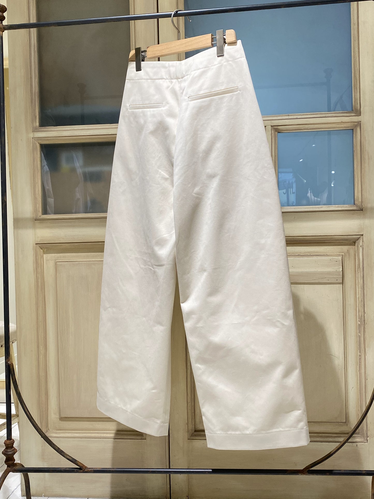 W DORDONI VOLUME PANT - STUDIO NICHOLSON - CREAM