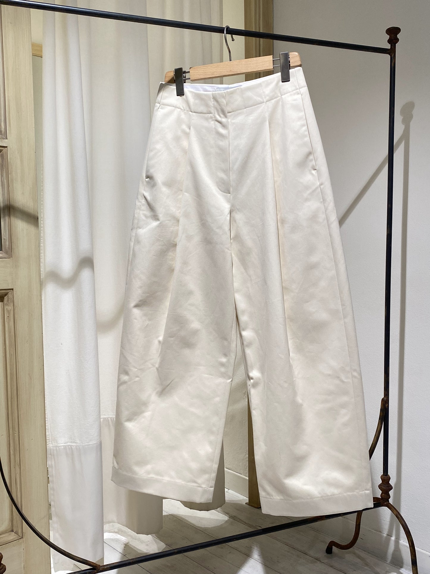 W DORDONI VOLUME PANT - STUDIO NICHOLSON - CREAM