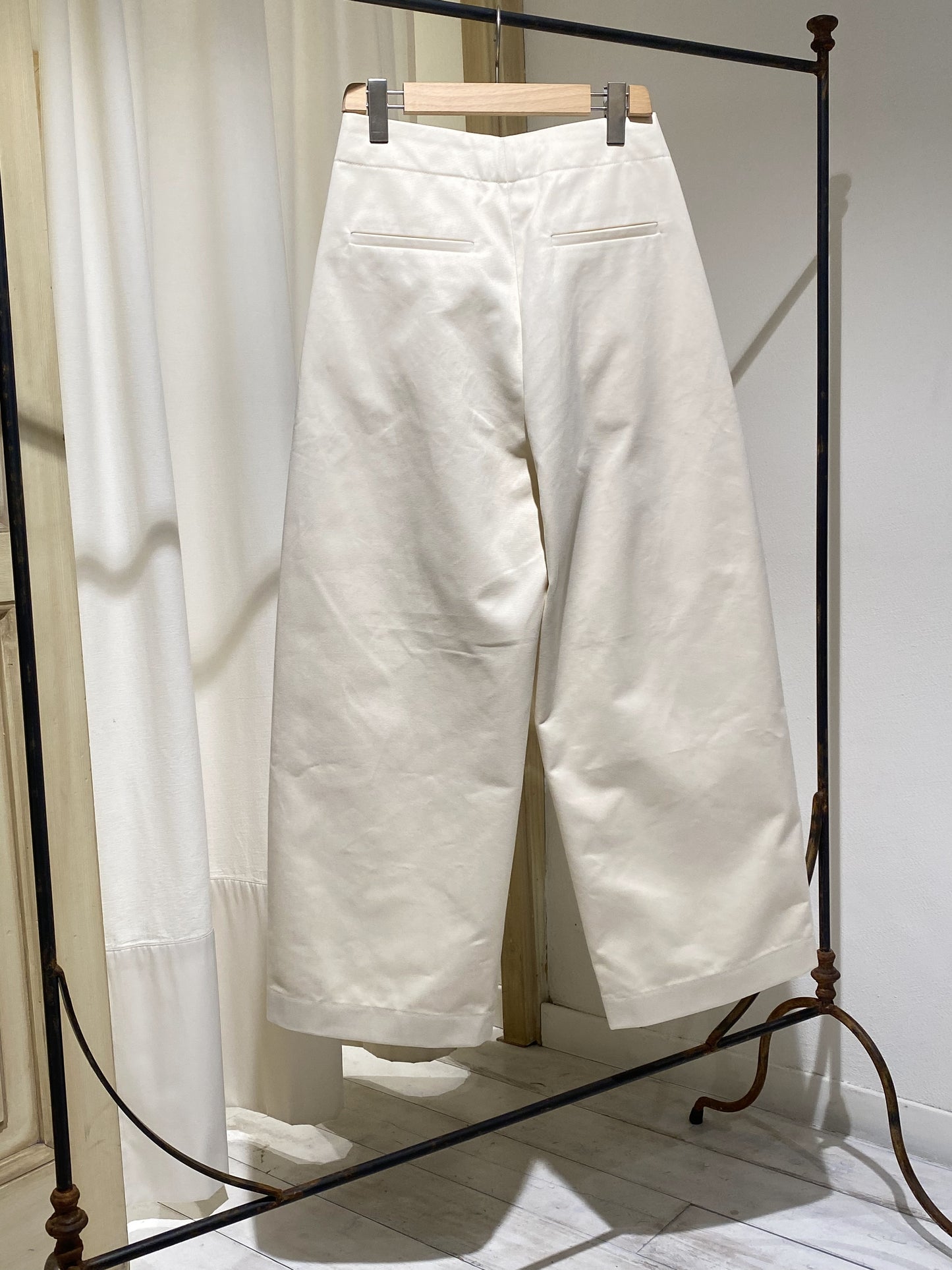 W DORDONI VOLUME PANT - STUDIO NICHOLSON - CREAM