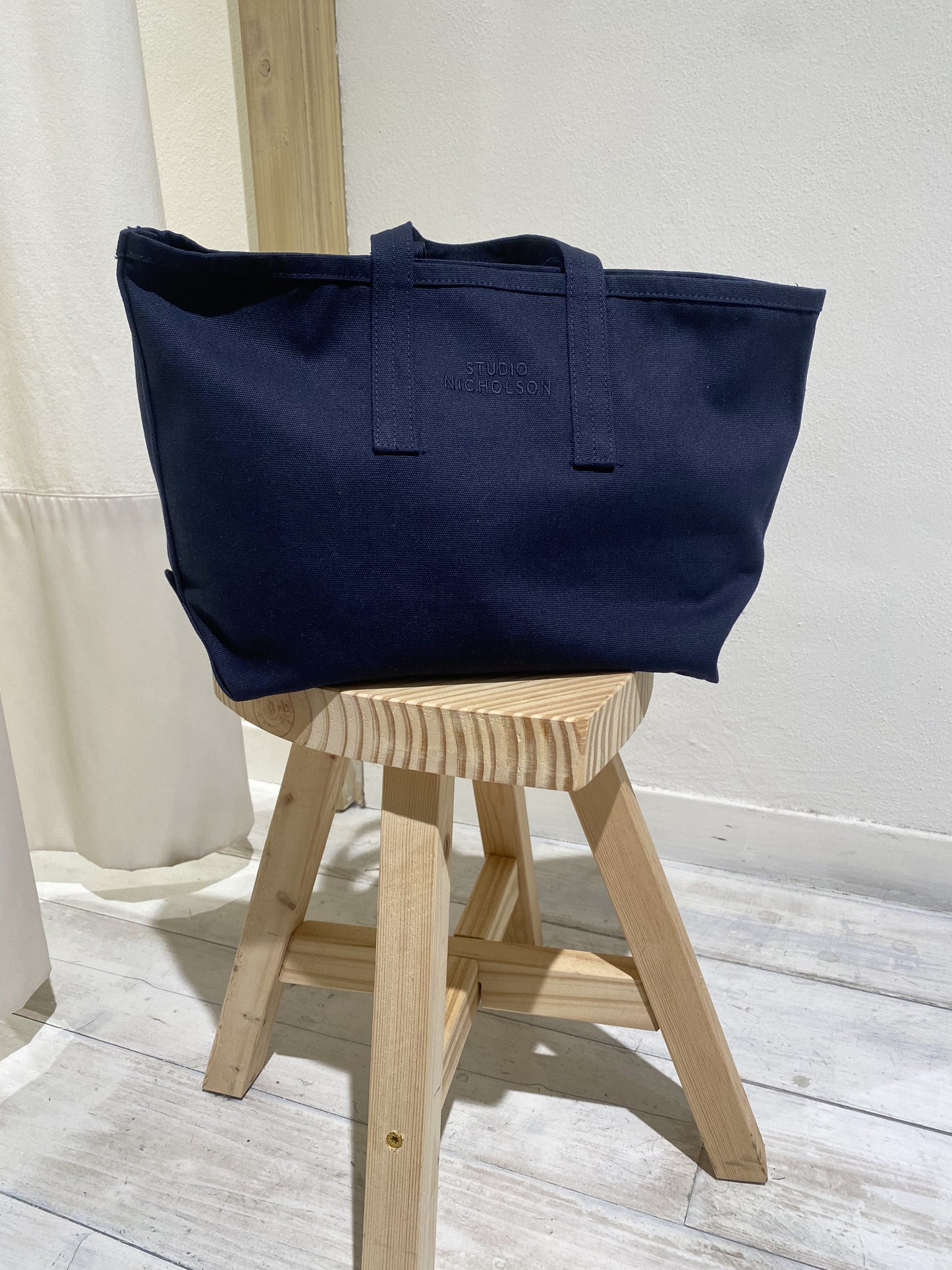 W SMALL TOTE BAG - STUDIO NICHOLSON - NAVY