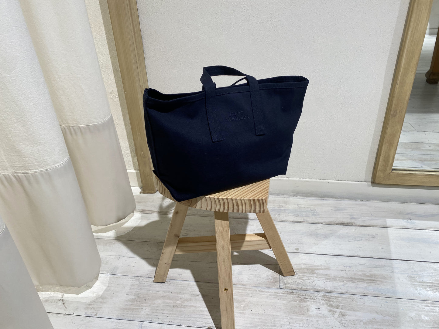 W SMALL TOTE BAG - STUDIO NICHOLSON - NAVY