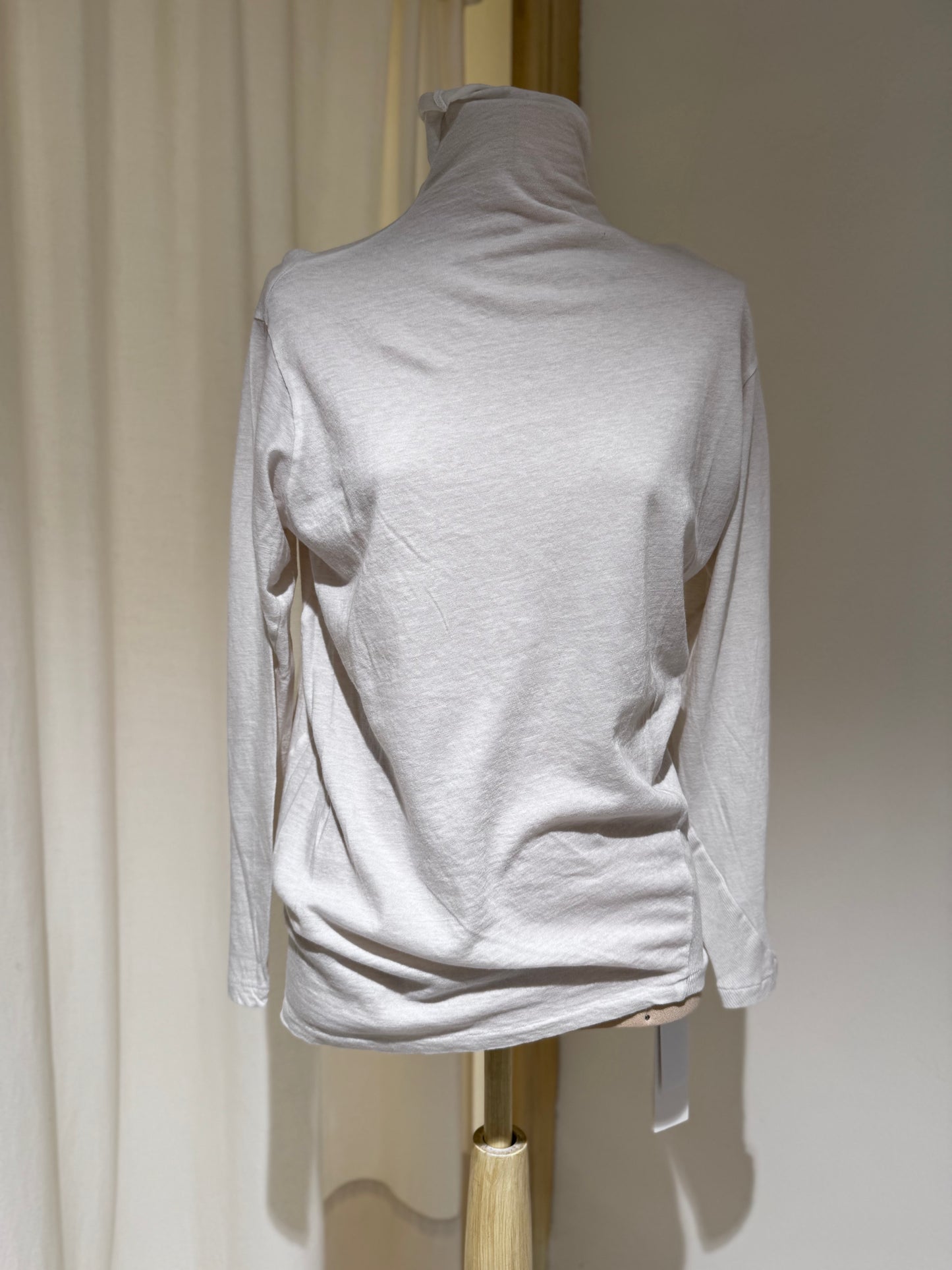 W Long Sleeve High Neck T-Shirt PAS DE CALAIS Ice White