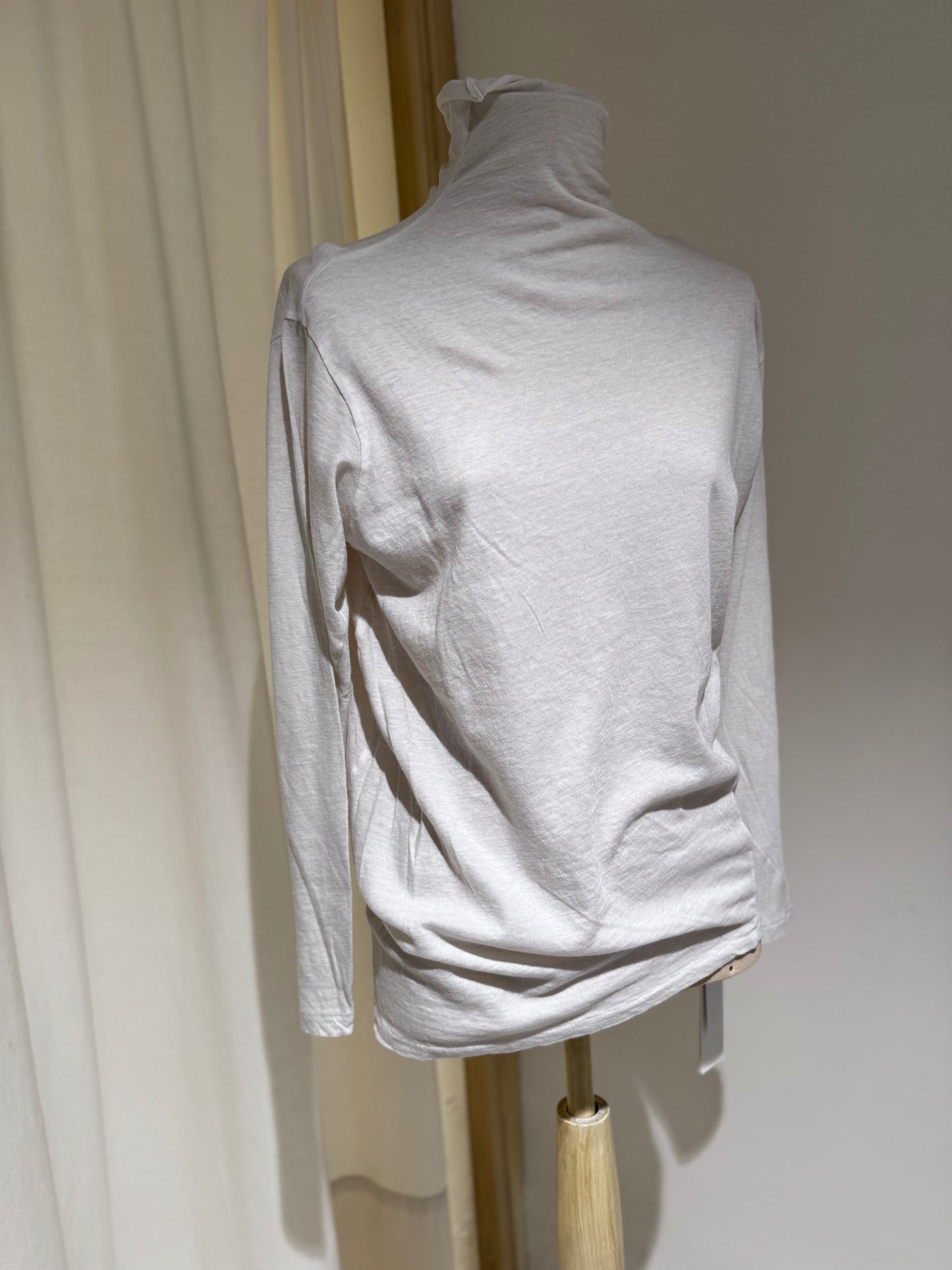 W Long Sleeve High Neck T-Shirt PAS DE CALAIS Ice White