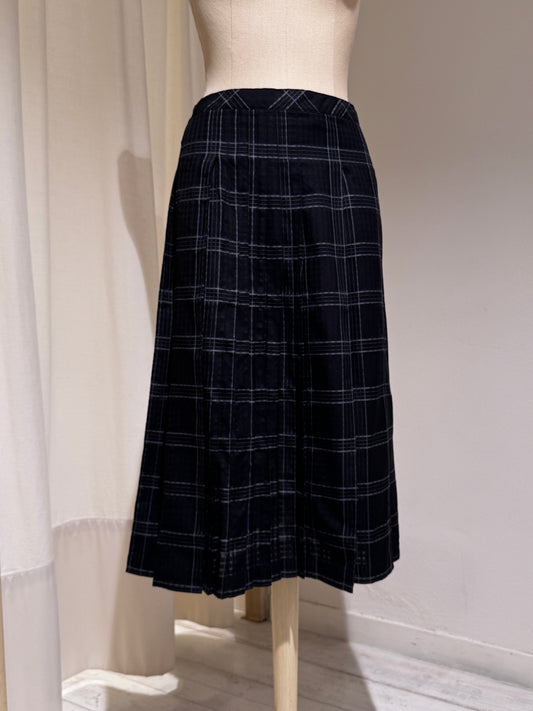 W Rosetta Skirt Check YMC Black/Grey