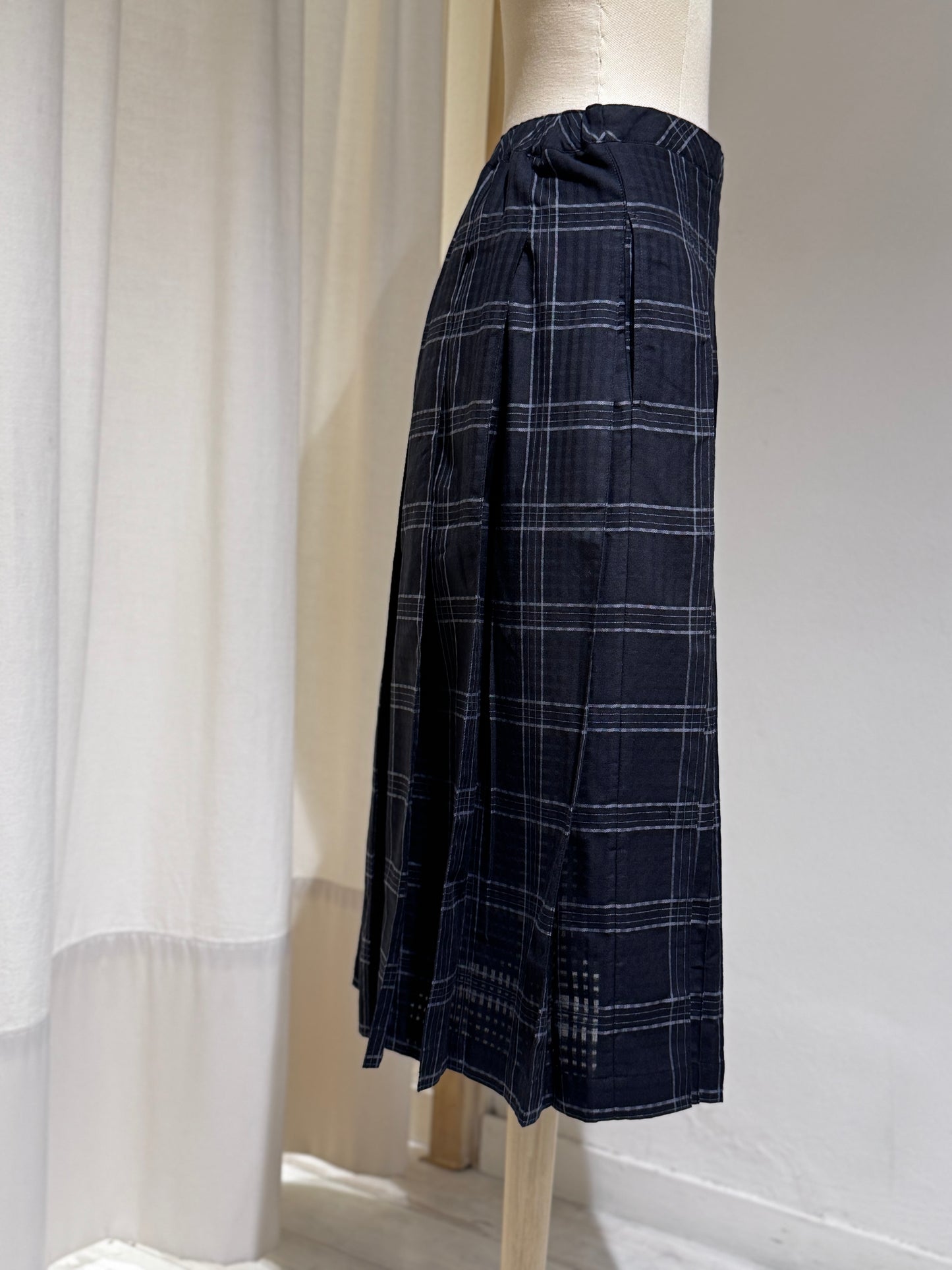 W Rosetta Skirt Check YMC Black/Grey