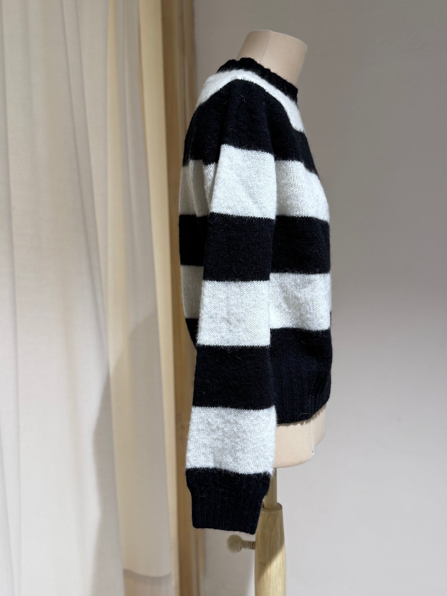 W Jats Stripe Jumper Knitwear YMC Black/Cream