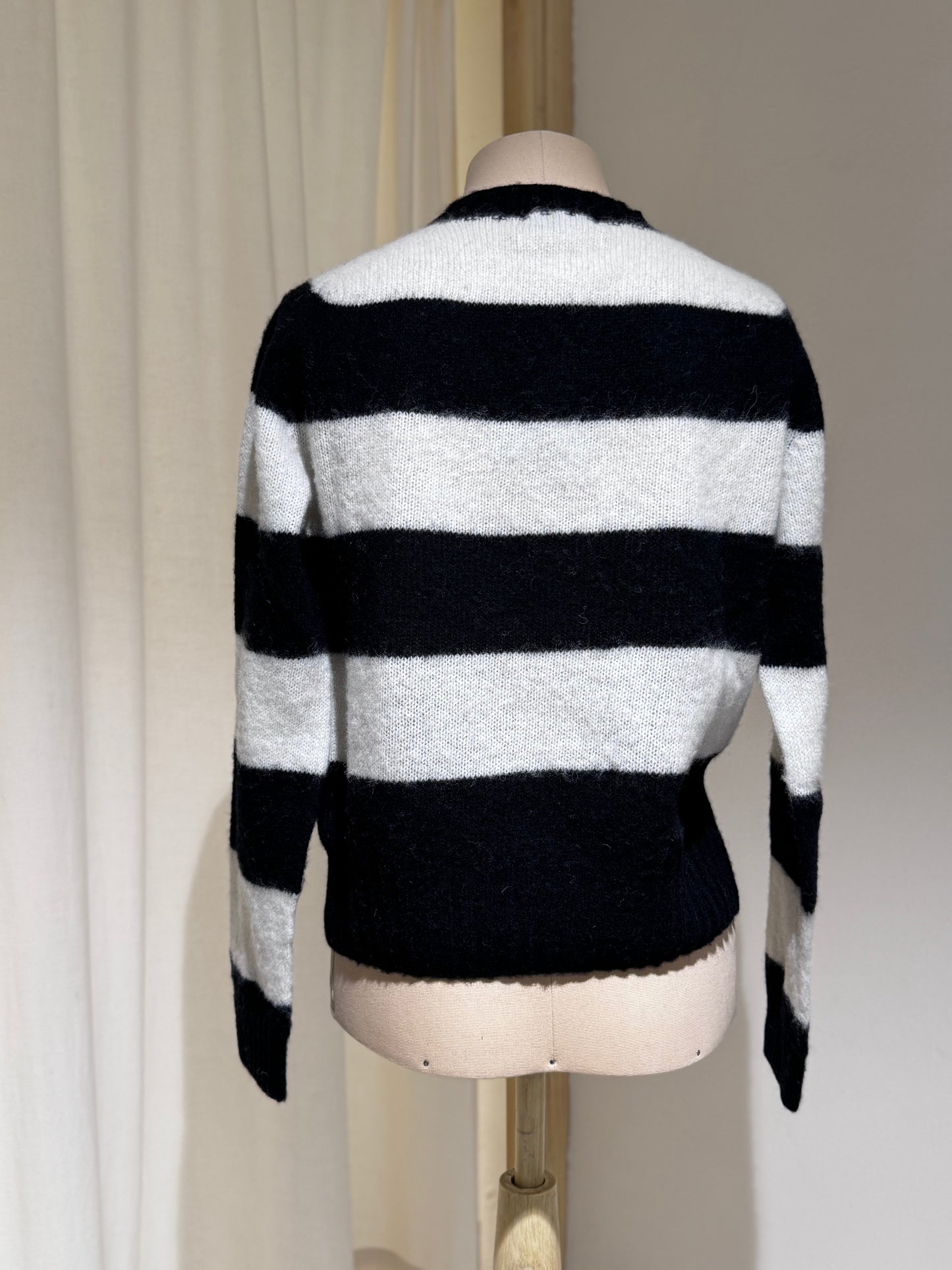 W Jats Stripe Jumper Knitwear YMC Black/Cream