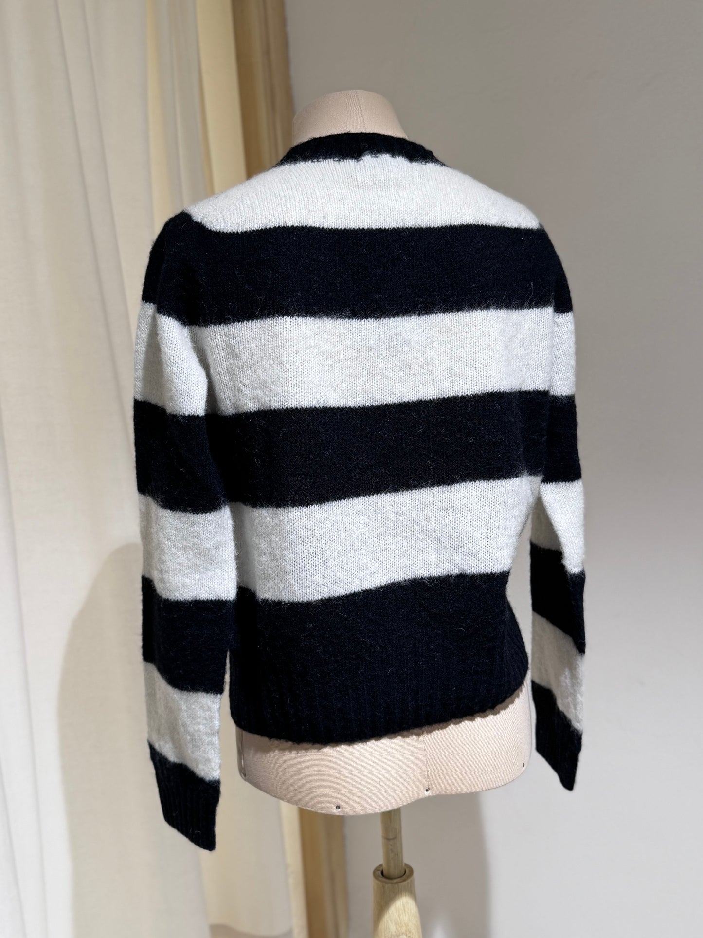 W Jats Stripe Jumper Knitwear YMC Black/Cream