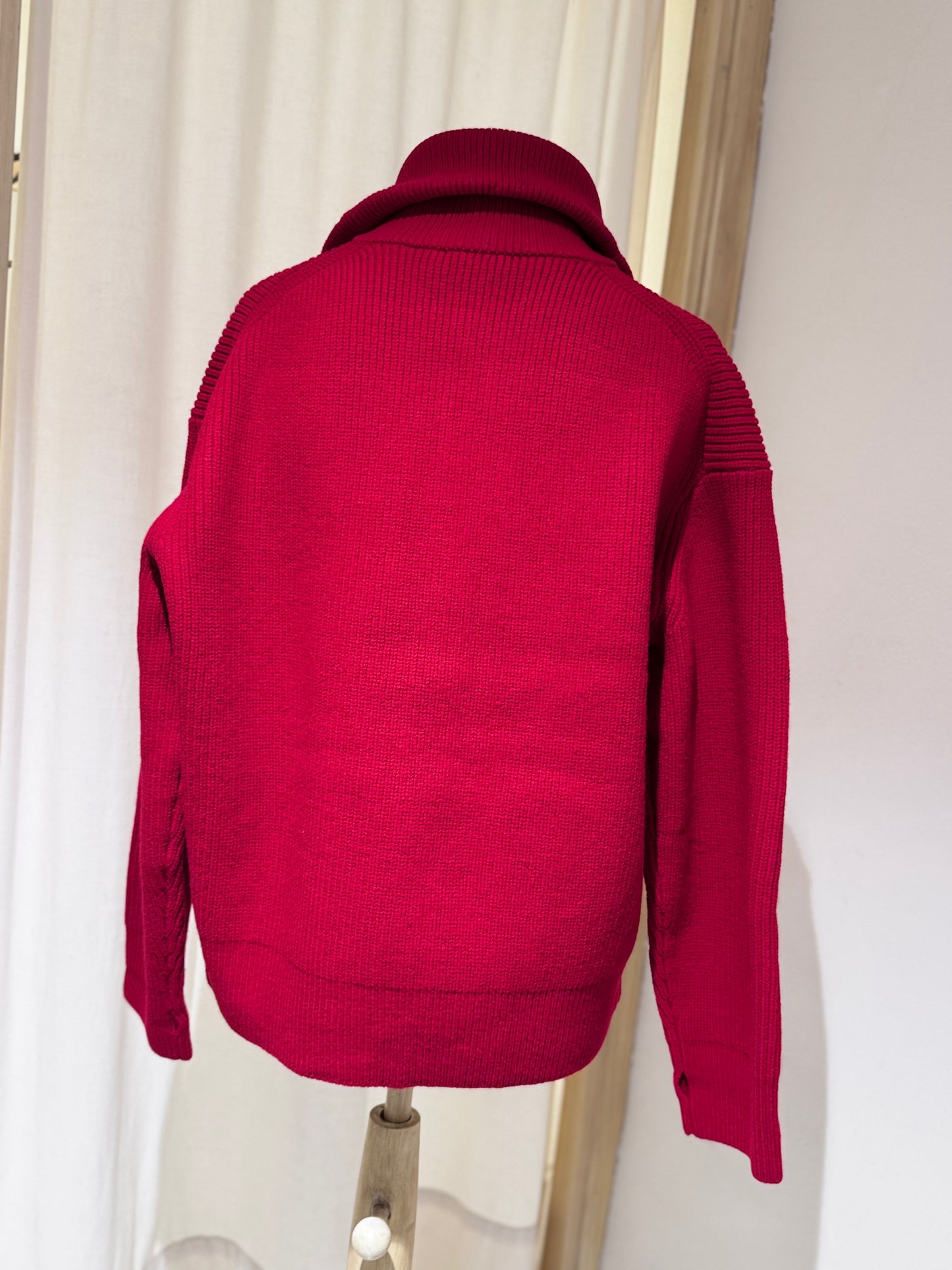 W Camioner Sandos Merino Wool Rib STUDIO NICHOLSON Crimson